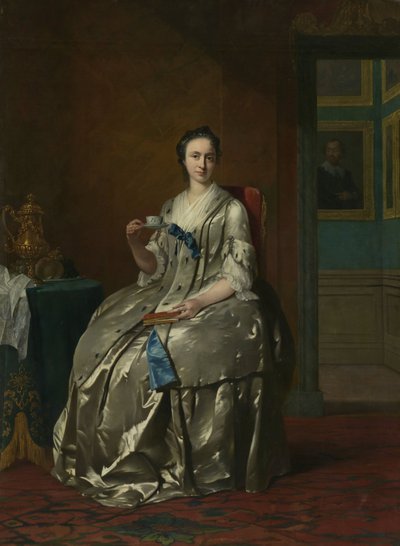 Portret van Machteld Muilman, ca. 1745-7 door Frans van der Mijn